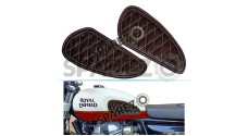 Customized Royal Enfield Interceptor 650cc Leather Knee Pad Pair Union Jack D1